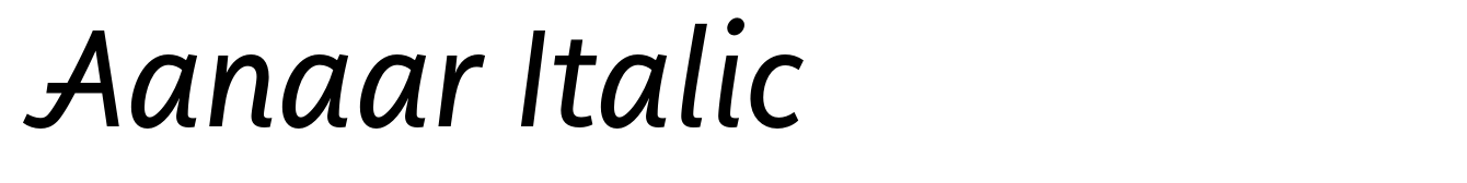 Aanaar Italic